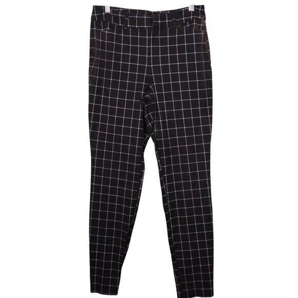 Old Navy Pixie High Rise Black & White Windowpane Pants With Secret-Slim Pockets - Picture 1 of 11